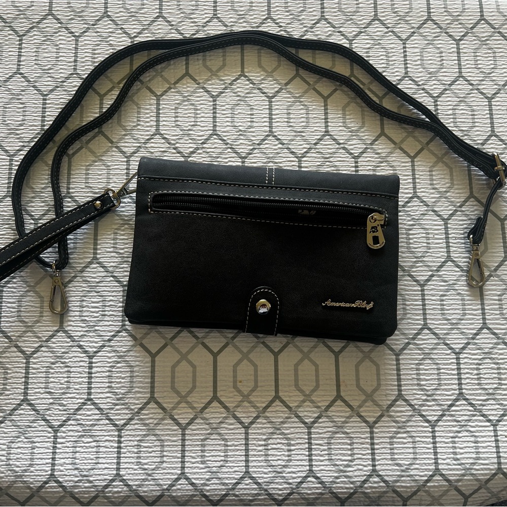 American Bling Black Studded Clutch Wristlet - Picture 4 of 8